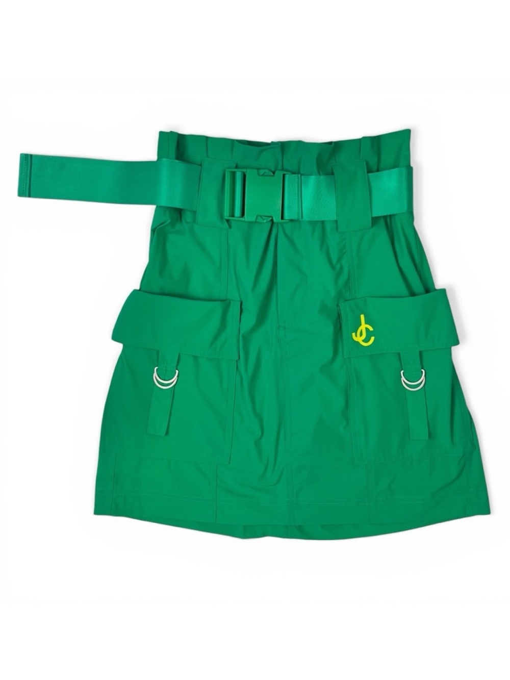 Juicy Couture Green Paperbag Cargo Tech Stretch Utility Mini Skirt xsmall
